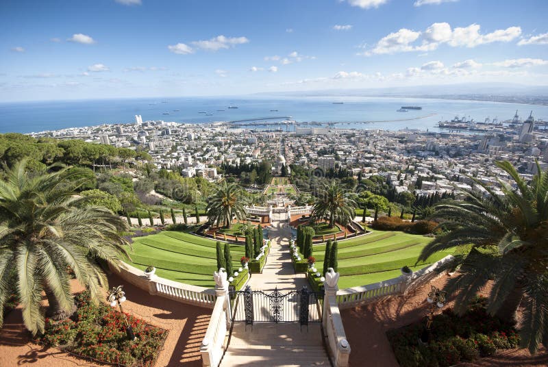 I Giardini Bahá’í immagine stock