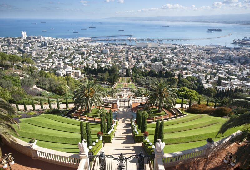 I Giardini Bahá’í fotografia stock libera da diritti