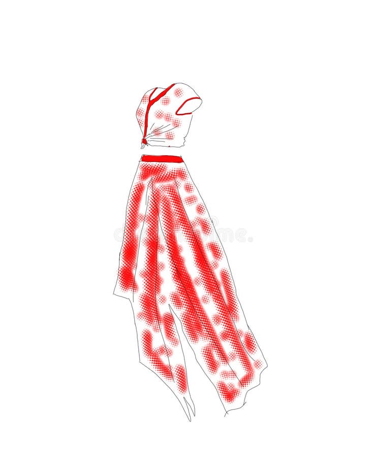 I Just Tried It Make A Woman X27 S Dress Design Stock Illustration