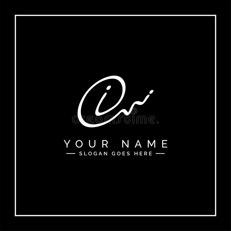 I Letter Signature Logo - Initial Alphabet for I - Hand Drawn I Logo vector illustration