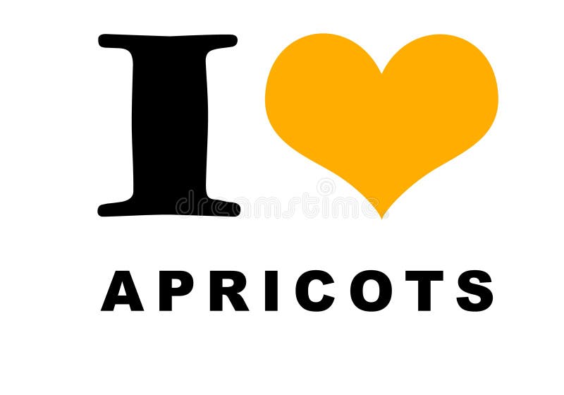 I love apricots text stock illustration. Illustration of healthy