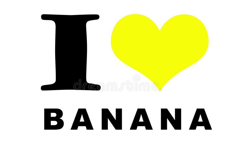 I love banana text stock illustration. Illustration of food 270472091