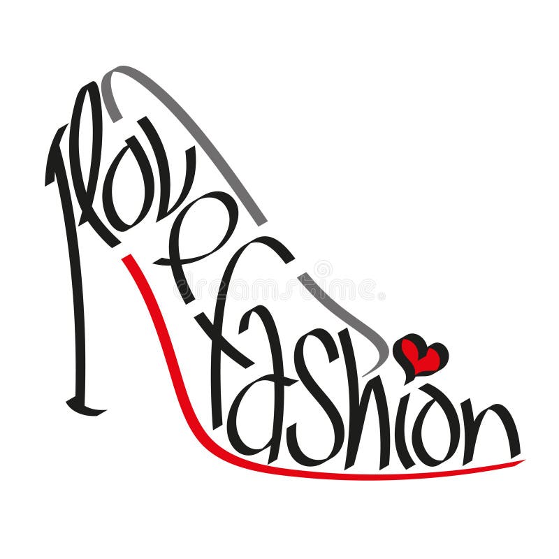 silhouette red bottom heels clipart