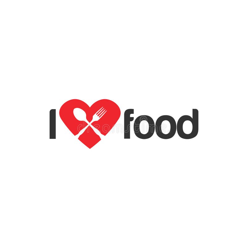I love food graphic design template vector