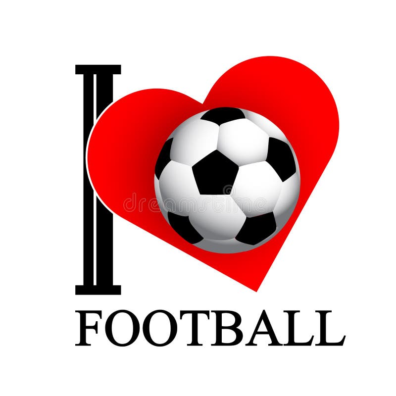 I love football stock vector. Illustration of symbol 29400941