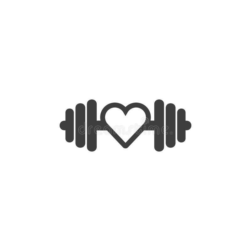 I Love Gym Logo Icon, Fitness Center, Dumbell and Heart. Health Care  Concept. Stock Vector Illustration Isolated on White Stock Illustration -  Illustration of black, power: 199325403