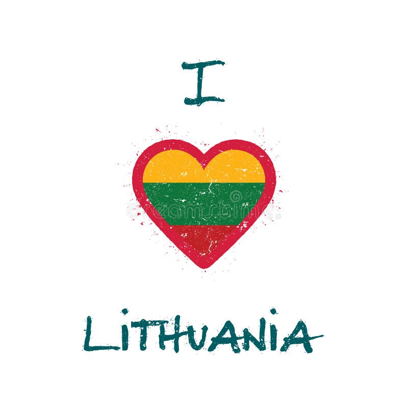 I Love Lithuania Tshirt Design. Stock Vector Illustration of love, messy 106200821