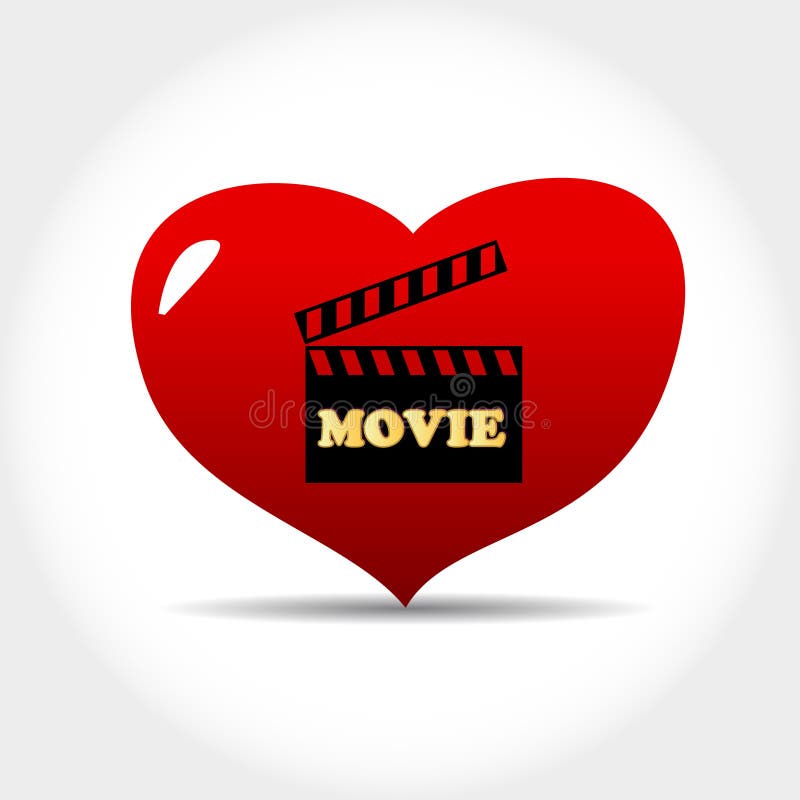 Love Movie Heart. Retro Banner Stock Vector Illustration of heart, glamorous 85229687