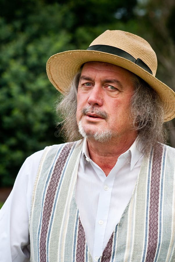 I love my old straw hat stock images