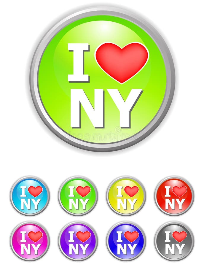 Download New York Love - Heart Shape With Many Vector Icons Stock Vector - Illustration of offices ...