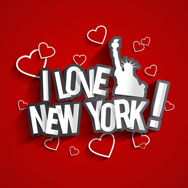 Download I Love New York stock vector. Illustration of statue - 44607090