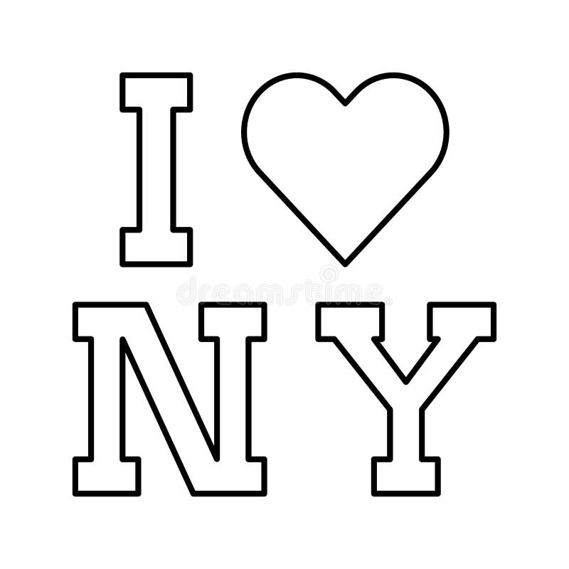 i-love-new-york-line-icon-vector-illustration-stock-vector