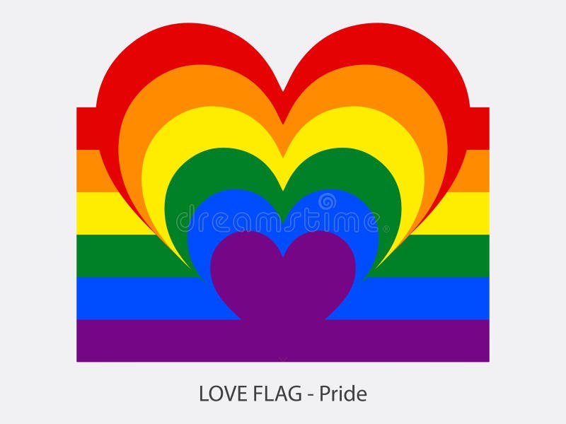 Love Flag Pride Heart And Stripes Stock Vector Illustration Of Lgbtq Celebrate 154055907