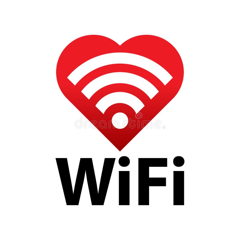 I love wifi icon vector illustraion royalty free illustration