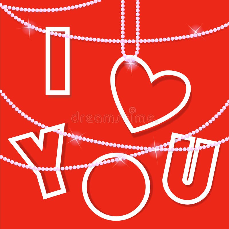 I love you stock illustration