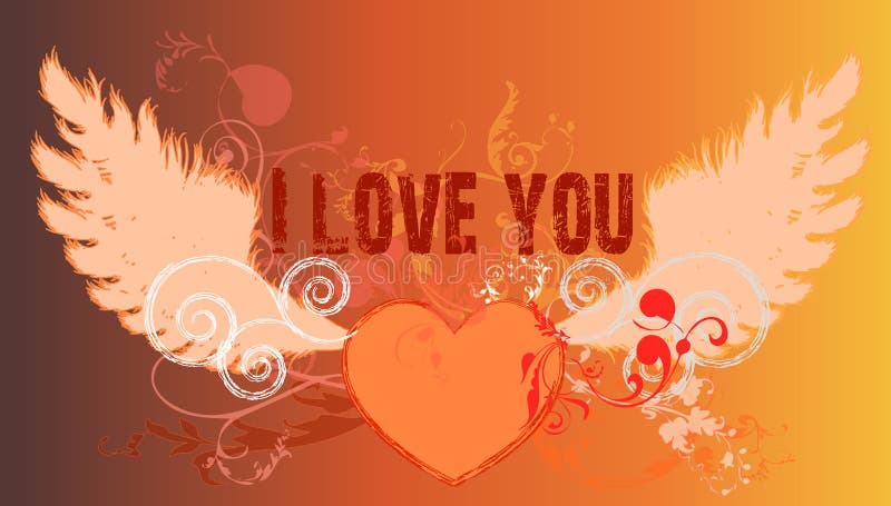 I love you stock vector. Illustration of flame, amour - 7801618