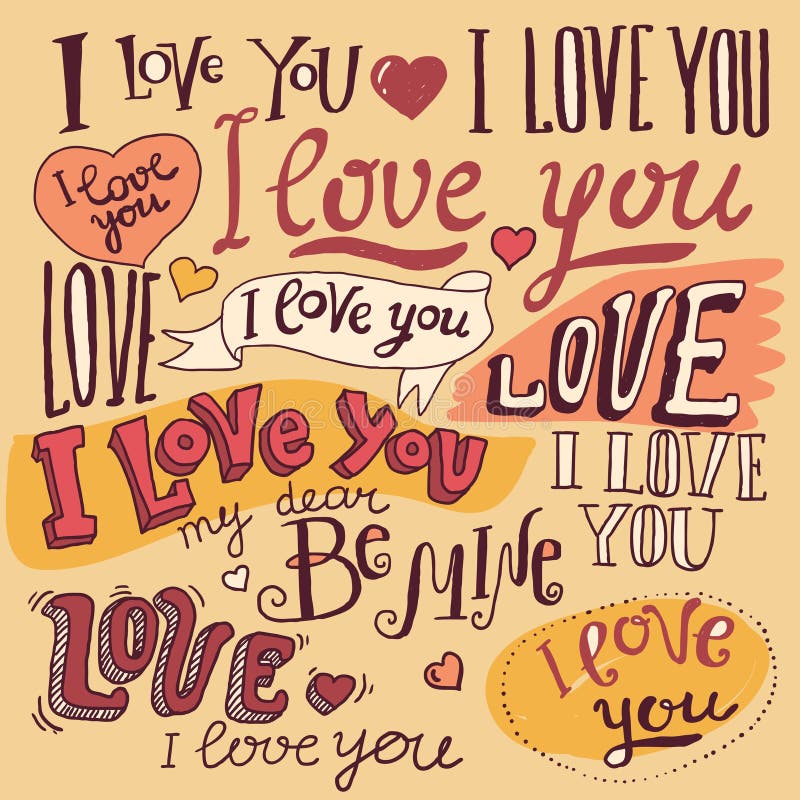 I love you vector illustration I love you vector illustration