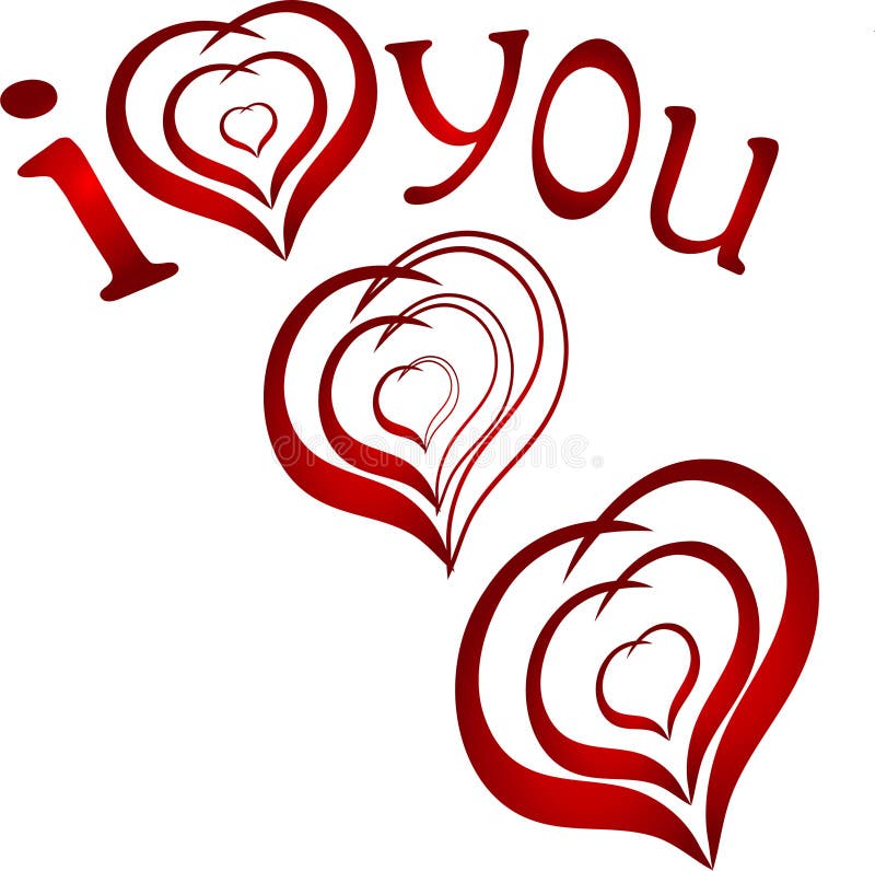 I Love you. heart symbol stock vector. Illustration of ...