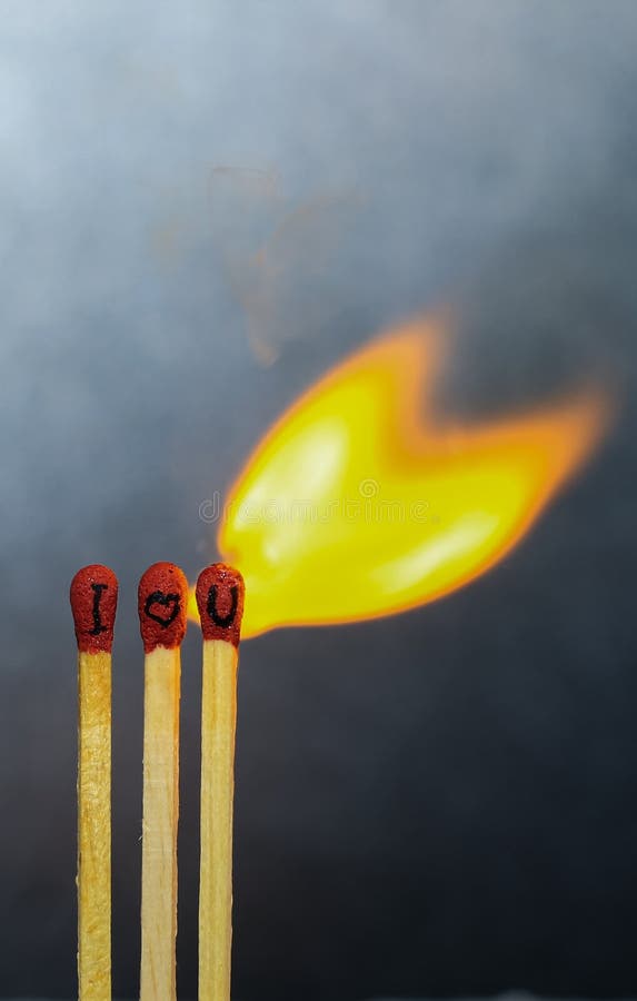 Two Romantic Matchsticks In Love. Love And Romance Concept. Matchstick art  photography used matchsticks to create the character Stock Photo - Alamy