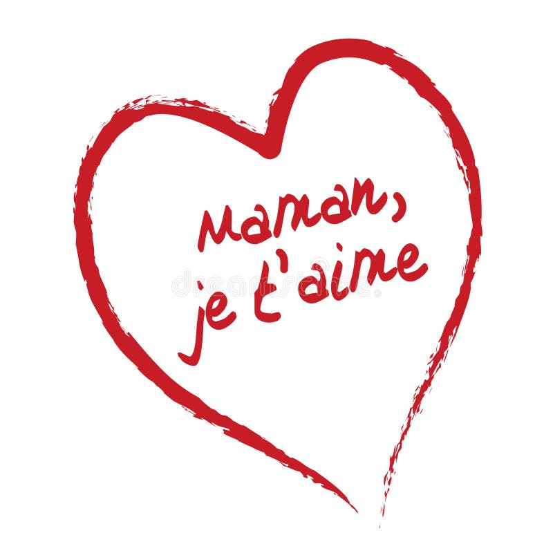 mother's day in French Je t'aime Maman a special card for your ma...