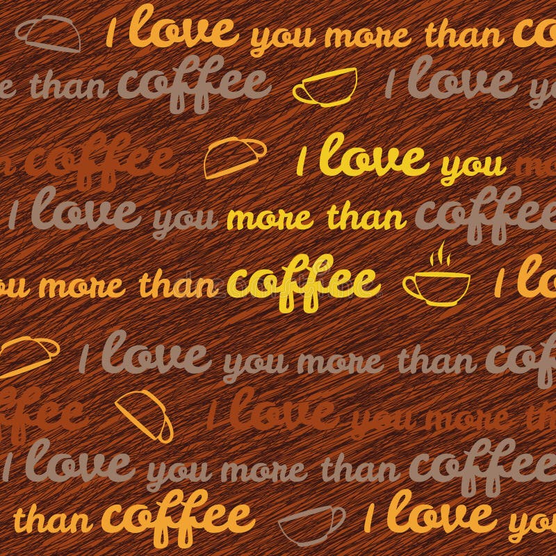 I Love You More Than Coffee Typography. Funny Valentine S Day Card Stock  Vector - Illustration of couple, grunge: 48874970