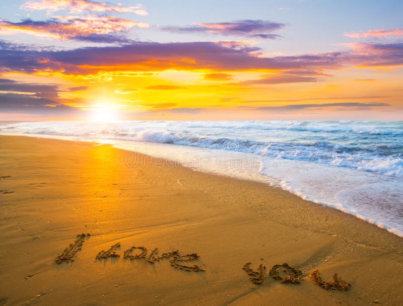 Love Heart Symbols in Sand on Tropical Beach Stock Photo Image of