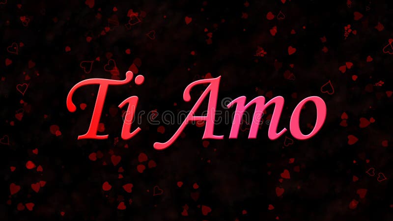 I Love You Text in Italian Ti Amo on Dark Background Stock Illustration -  Illustration of horizontal, dark: 84237360