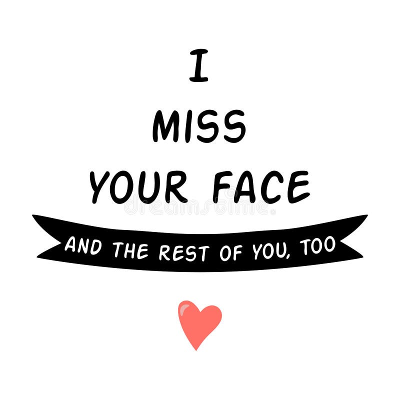 Download Cute Hand Drawn Lettering Miss You Text Vector Card Stock ...