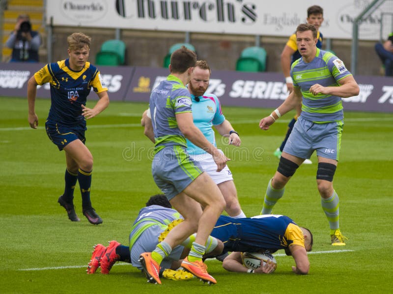 I Newcastle Falcons e Worcester Warriors fotografia stock I Newcastle Falcons e Worcester Warriors fotografia stock