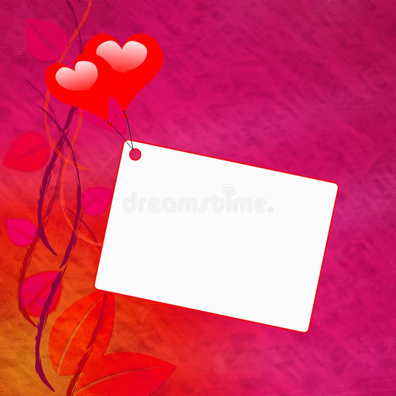 I palloni del cuore sulla nota mostra il messaggio di amore o illustrazione di stock I palloni del cuore sulla nota mostra il messaggio di amore o illustrazione di stock