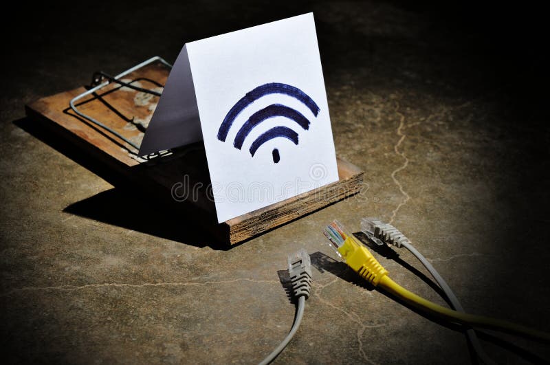 I pericoli di Wi-Fi libero fotografia stock I pericoli di Wi-Fi libero fotografia stock
