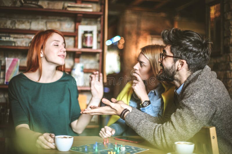 Friends in Cafe. Three Best Friend Having Funny Conversation Stock Photo - Image of adult, laughing: 119788112 Friends in Cafe. Three Best Friend Having Funny Conversation Stock Photo - Image of adult, laughing: 119788112