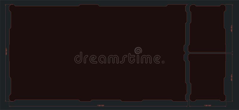 I precedenti per il gioco o l'immagine futuristica dell'interfaccia Immagine di vettore illustrazione di stock