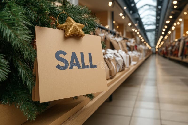 I risparmi per le vacanze al nostro negozio ottengono i migliori accordi di natale sui regali modello di casa decor e altri sconti illustrazione di stock