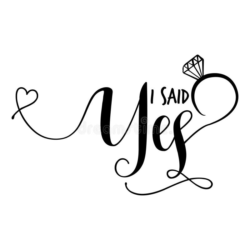 I said Yes` -Hand lettering typography.