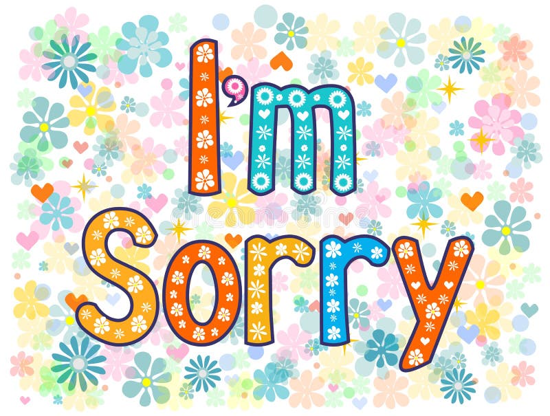 I m Sorry Greeting Card stock vector. Illustration of guilt 9987897