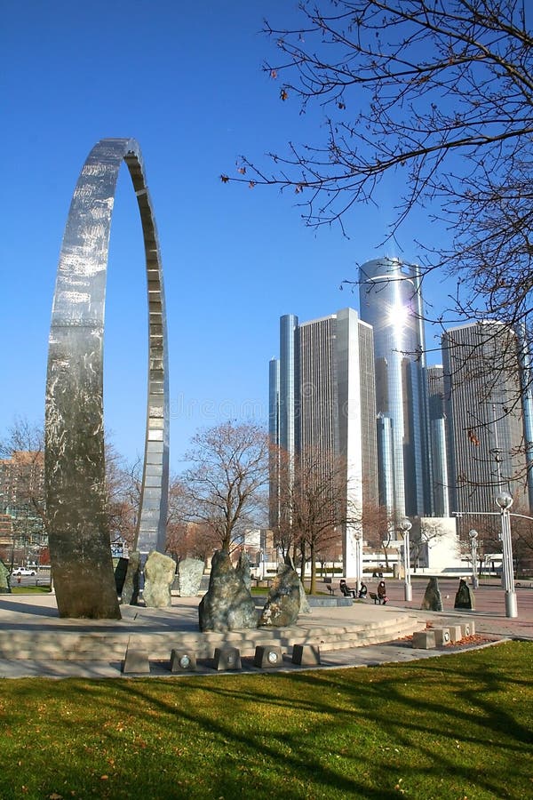 i stadens centrum detroit royaltyfria bilder i stadens centrum detroit royaltyfria bilder