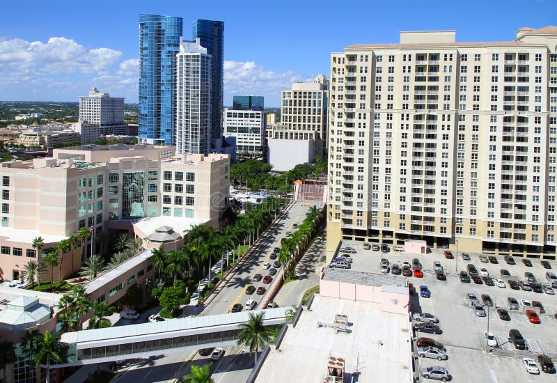 I stadens centrum Fort Lauderdale arkivfoton I stadens centrum Fort Lauderdale arkivfoton