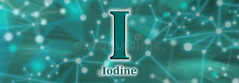 I symbol. Iodine chemical element vector illustration