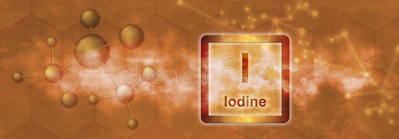 I symbol. Iodine chemical element vector illustration