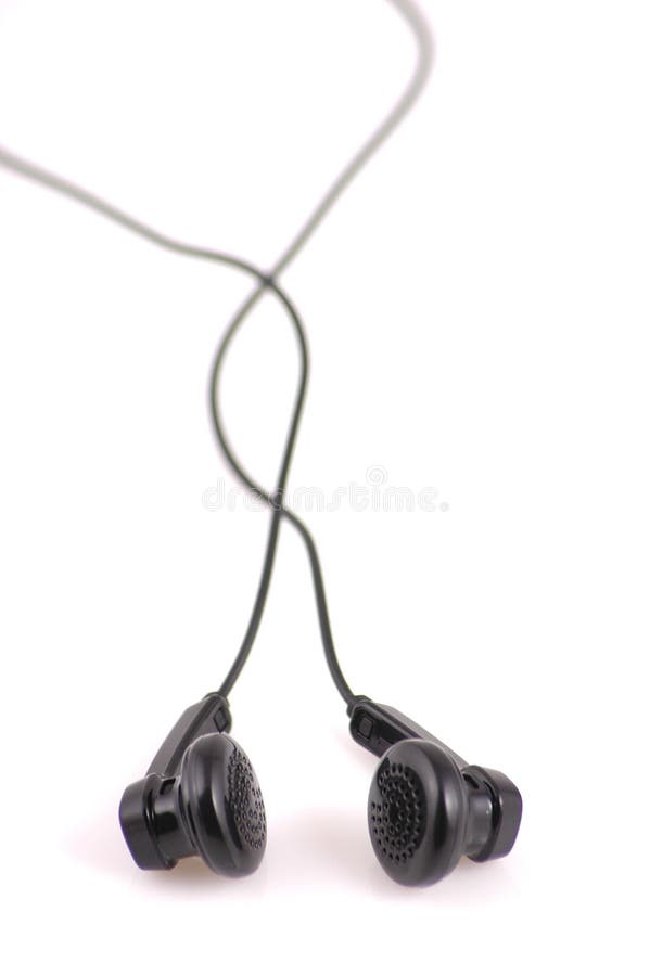 I trasduttori auricolari hanno isolato fotografia stock