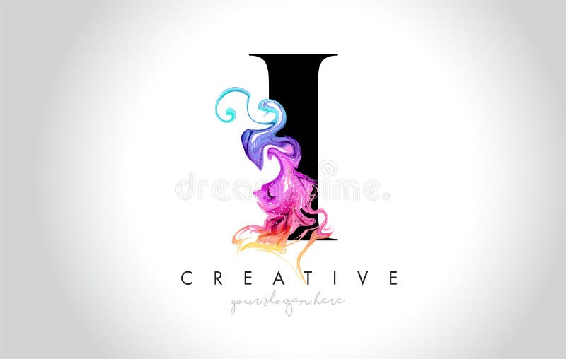 I vibrerande idérika Leter Logo Design med färgrikt rökfärgpulver Flo vektor illustrationer I vibrerande idérika Leter Logo Design med färgrikt rökfärgpulver Flo vektor illustrationer