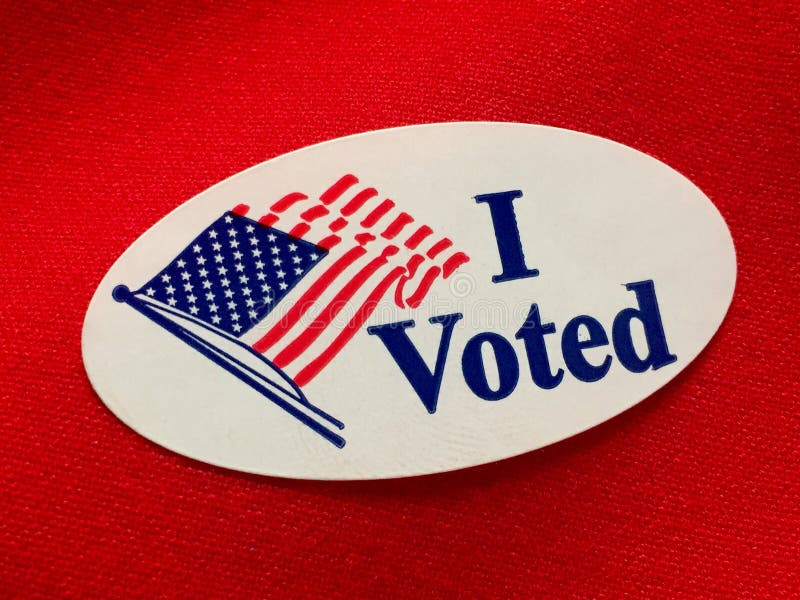 I voted sticker stock photo