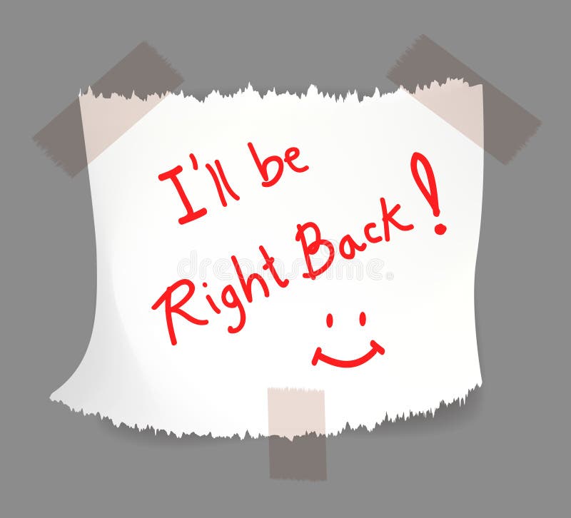 Abbreviation Brb Be Right Back Retro Stock Vector (Royalty Free) 1142251634