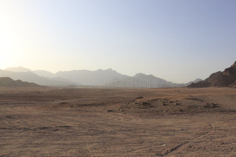 I öknen södra Sinai Governorate, Qesm Sharm Ash Sheikh, Egipt arkivfoton I öknen södra Sinai Governorate, Qesm Sharm Ash Sheikh, Egipt arkivfoton