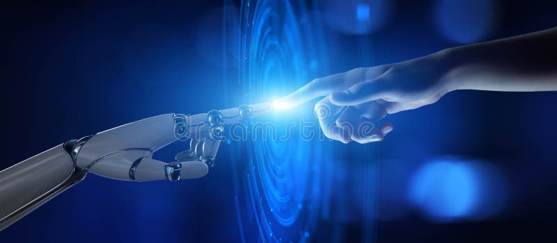 IA y robótica para la interacción avanzada de la máquina humana en el procesamiento de datos imagenes de archivo