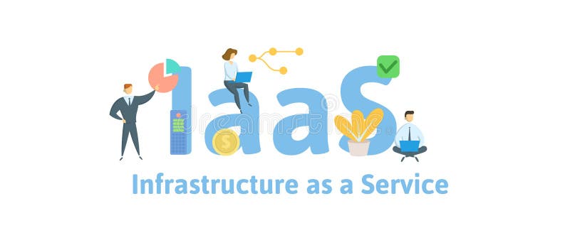 IaaS, υποδομή ως υπηρεσία Έννοια με τους ανθρώπους, τις λέξεις κλειδιά και τα εικονίδια r o διανυσματική απεικόνιση IaaS, υποδομή ως υπηρεσία Έννοια με τους ανθρώπους, τις λέξεις κλειδιά και τα εικονίδια r o διανυσματική απεικόνιση