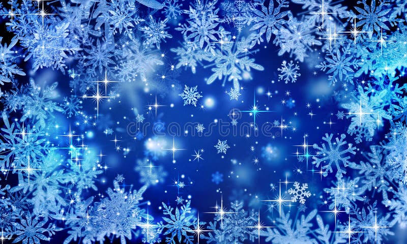 Iarnă festivitate albastru fundal Fulgi de zăpadă sclipitori care cad fulgi de zăpadă zăpadă Vacanță de an nou loc luminos royalty free stock photos