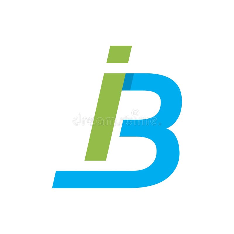 Ib initial logo letter vector icon illustration stock illustration