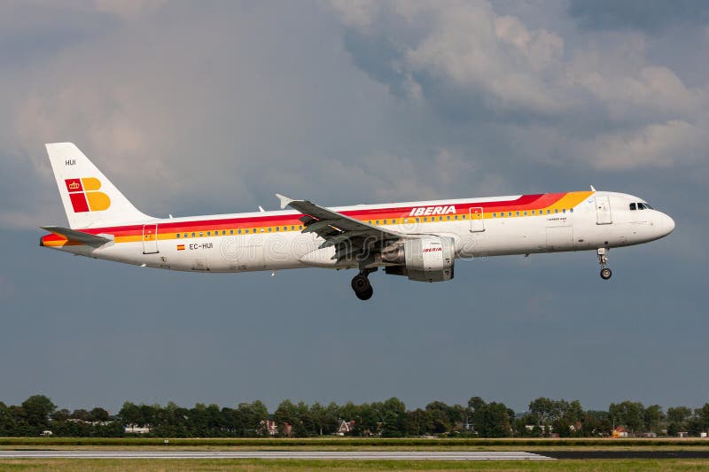 Iberia airbus a321200 στοκ εικόνα